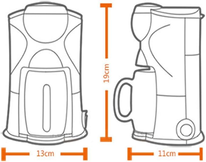 XSMYdpuk Bean To Cup Coffee Machines Milk Mini Coffee Machine Gift Household Portable Tea Machine Ceramic Cup Small Drip Coffee