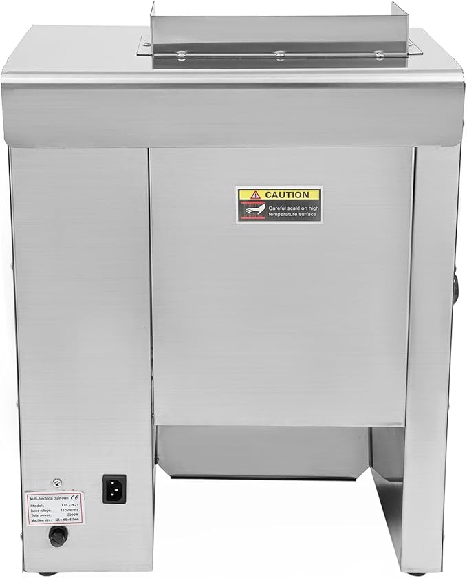 Commercial Burger Toaster 2000W Adjustable Temp Stainless Steel Burger Toaster 6 Adjustable Settings Burgers Bread Thickness for Home Kitchens Bakeries Restaurants Burgers Bars