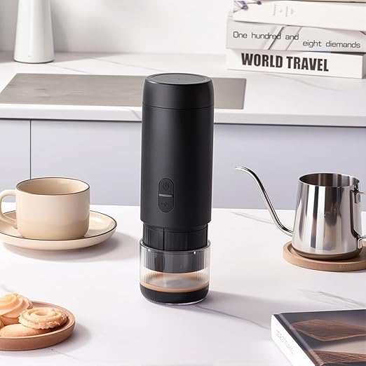 Aboiled Portable 2-in-1 Espresso Machine - Travel Coffee Maker Coffee Powder &amp Capsules