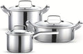 3Pcs Stainless Steel Cookware Set Versatile Frying Pan and Milk Soup Pots for Every Meal and KitchenA3 Pc