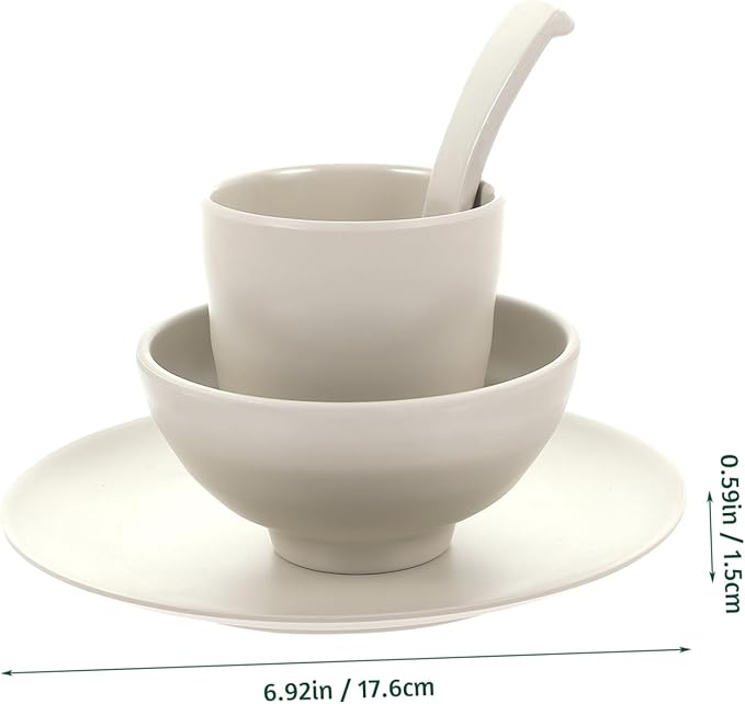 1 Set Unbreakable Dinnerware Set Fall Kitchen Tableware Kit Includes Rice Bowl Plate Cup Dishwasher Microwave Safe for Soup Ramen and More