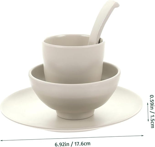 1 Set Unbreakable Dinnerware Set Fall Kitchen Tableware Kit Includes Rice Bowl Plate Cup Dishwasher Microwave Safe for Soup Ramen and More