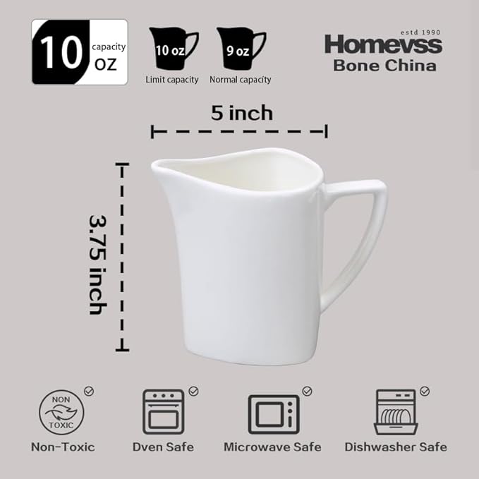 Bone China Elegance White Triangle Sugar &amp Creamer Pot eachcase of 1 set