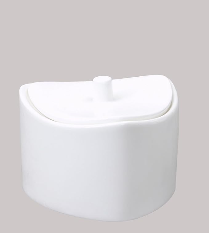 Bone China Elegance White Triangle Sugar &amp Creamer Pot eachcase of 1 set