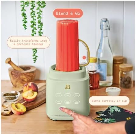 PowerExact Blender System Touch Activated High Performance With On The Go 20 oz Cup (Sage~Green)