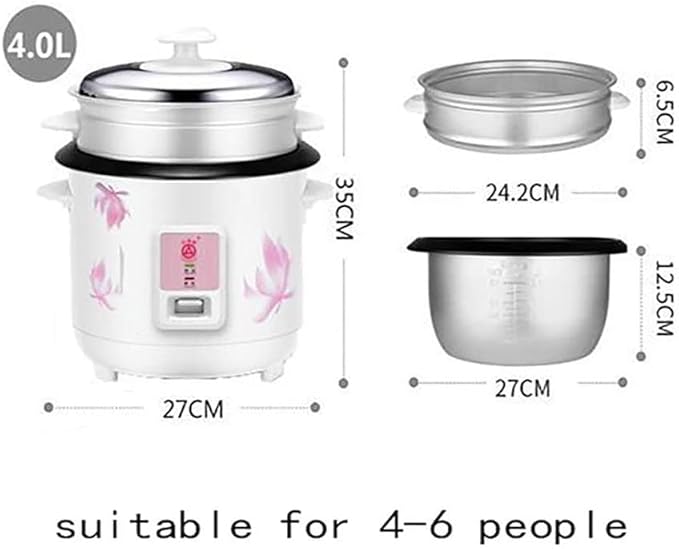 Rice Cooker Household Multifunctional Rice Cooker Smart Insulation with Steamer for 1-8 People (5L900W) ()