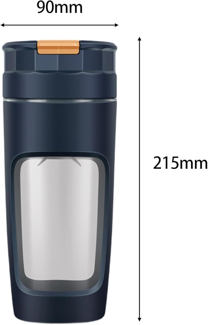 Personal Size Blender Electric Juicer Cup Lightweight Easy Clean Automatic Rechargeable with Ice Crusher Blade for Work Study Blue(Blue)
