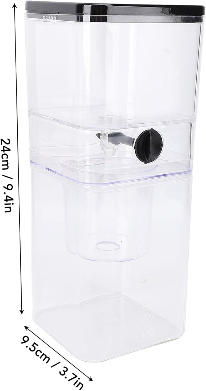 TOPINCN 400ml Cold Brew Coffee Maker Portable Ice Drip Cold Brew Coffee Pot with Fast and Slow Brewing Options Detachable Components for Healthier Coffee Making