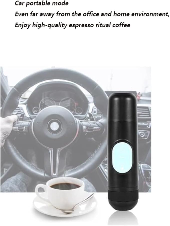 Electric Portable Coffee Machine Black Ground Coffee Capsules Mini Espresso USB Rechargeable Coffee Machine