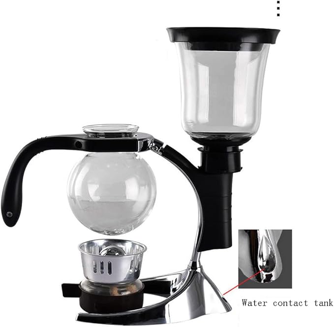 JITEM Cafetera Syphon Coffee Maker Japanese Style Vacuum Glass Siphon Pot Percolators 3 Cups Glass Tabletop Siphon Coffee Maker 500ml for Coffee or Tea