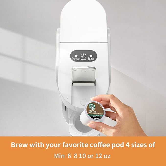 Mini Coffee MakerKCUP Capsule Coffee Maker Mini - 3s Heat-up Precise Temp Control 3 Adjustable Drip Tray BPA-Free Tank Espresso/Americano Modes for Home (White)