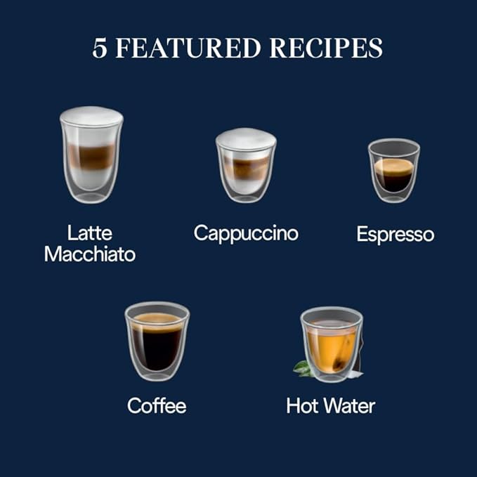 De'Longhi Magnifica Start Automatic Espresso Machine with Auto Milk Frother &amp Built in Grinder - 5 One-Touch Recipes Easy-to-Clean Home Barista Coffee Maker for Lattes Cappuccino Iced Coffee