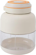 FTVOGUE Portable Blender Powerful Ice Crusher with 1300mAh Battery and 800ml Tritan Cup for Smoothies Shakes and Juices (White)