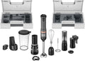BLACK+DECKER Kitchen Wand Cordless Immersion Blender 6 in 1 Multi Tool Set Hand Blender with Charging Dock Grey (BCKM1016KS01)