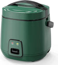 Retro Green Rice Cooker With Portable Handle Mini Electric Rice Cooker With Removable Non Stick Rice Pot Fully Automatic1.2L (1.2L)