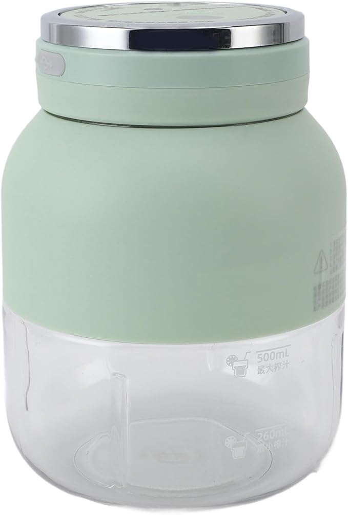 Focket Portable Electric Juicer Blender Automatically Close Replenish Vitamin C Blender Cup with USB Interface for Climbing (Light Green)