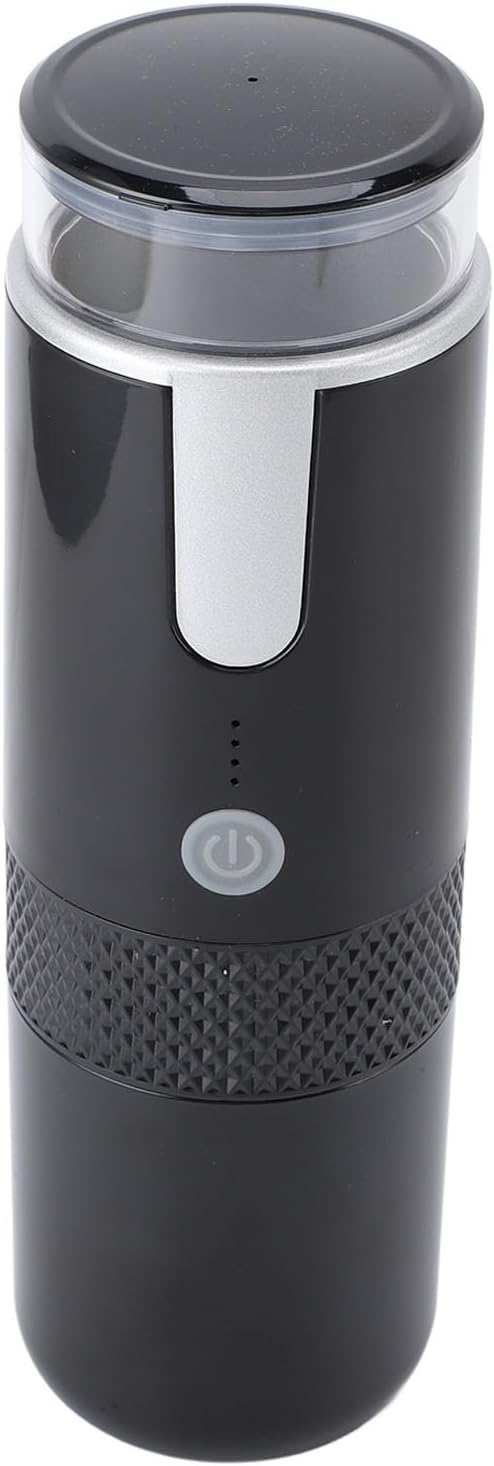 ZJchao Portable Coffee Maker Portable Maker with Measu Spoon Coffee Capsules Ground USB Rechargesable Electric Machine for Outdoor