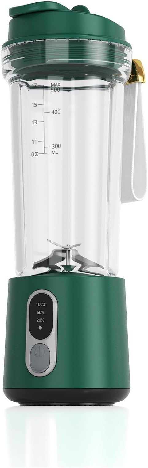 Fit for Portable Multifunctional Power Juicer with Strong Motor &amp 4000mAh - Ideal for Indoor &amp Outdoor Use(Green 4000mAh)