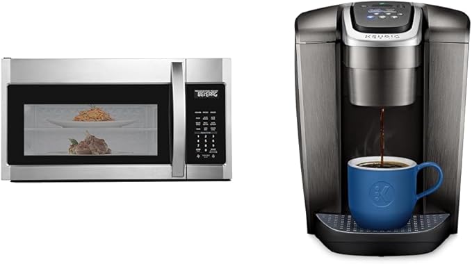 BLACK+DECKER 1000W Microwave &amp Keurig K-Elite 12oz Single-Serve Pod Coffee Maker