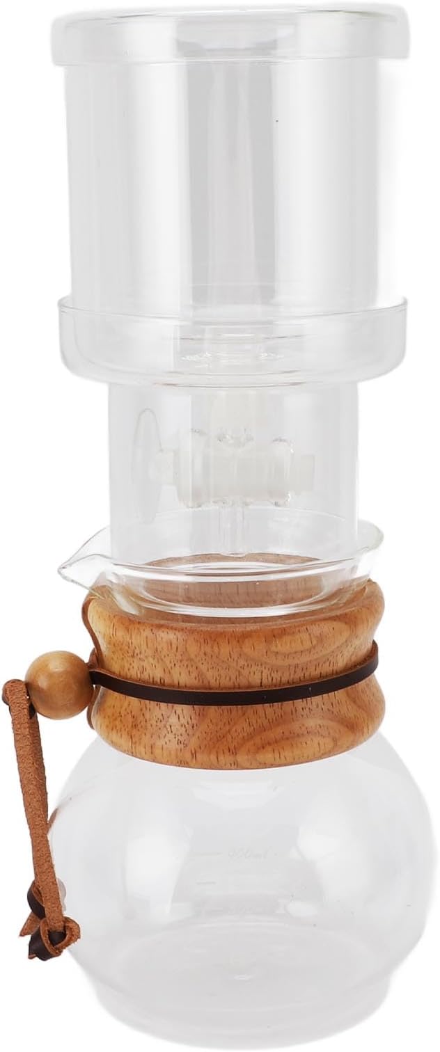 TOPINCN Cold Brew Coffee Maker Set Clear Glass Cold Brew Iced Coffee Maker 400ml Brewed Coffee Pot Cold Brew Pitcher Tea Maker with Adjustable Water Flowing for Household Tea Room