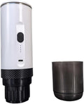 Portable Coffee Maker with Grinding and Capsules 20BAR Pressure Battery Fast Heating for Travel Office Home (White)