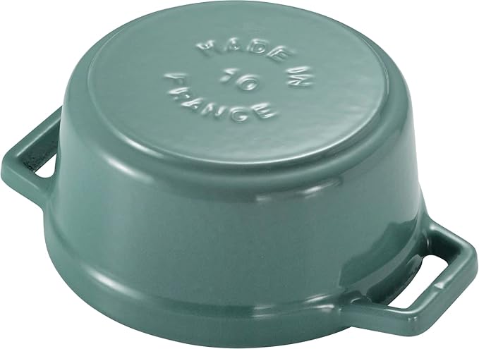 staub La Cocotte Round Z1025-988 Pico Cocotte Round Eucalyptus 5.5 inches (14 cm) Small Both Handed Casting Enameled Pot Induction Compatible Japanese Authentic Product with Serial Number