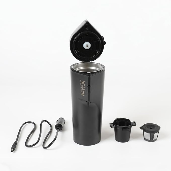 HAWOK Prtable Coffee Maker 12V Travel Espresso Machine Single Cup 8 oz
