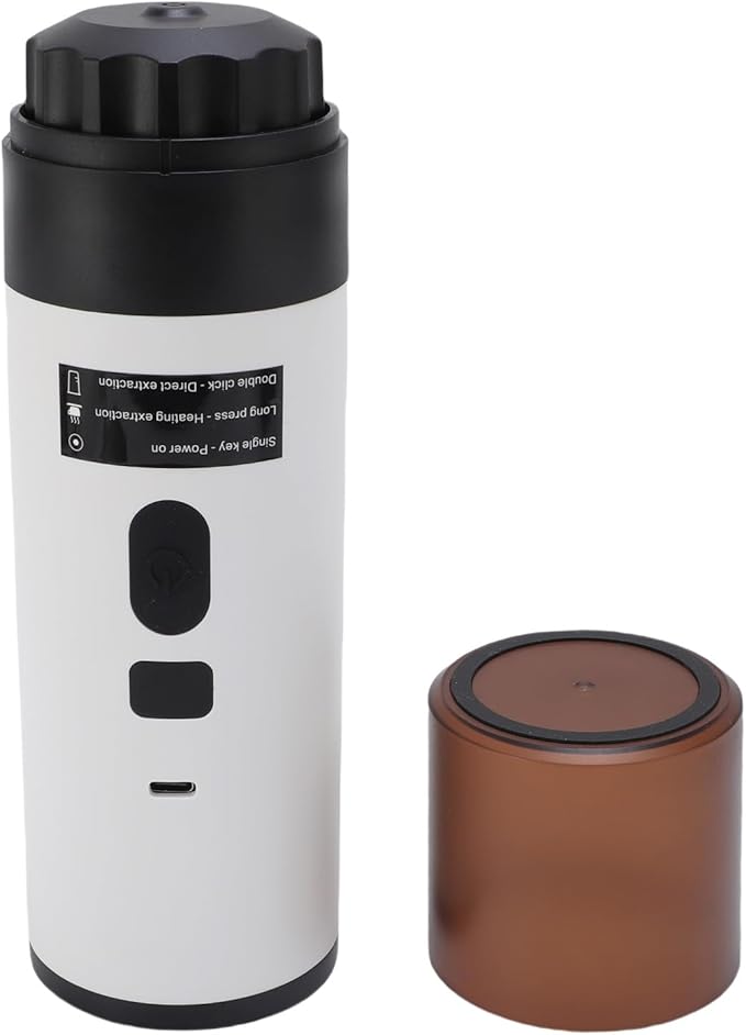 Upgraded Portable Coffee Maker for Travel 72W Long Lasting Self Heating Espresso Machine Small Electric Capsule Coffee Machine for Camping Office Hiking RV