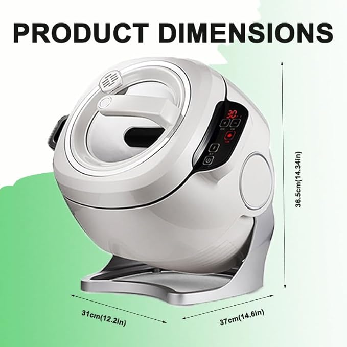 Automatic Cooking Machine 6l Multifunctional Cooking Machine Rice Cooker with 360° Rotating &amp 3 Speed Adjustable for Stir Frying Stewing Cooking