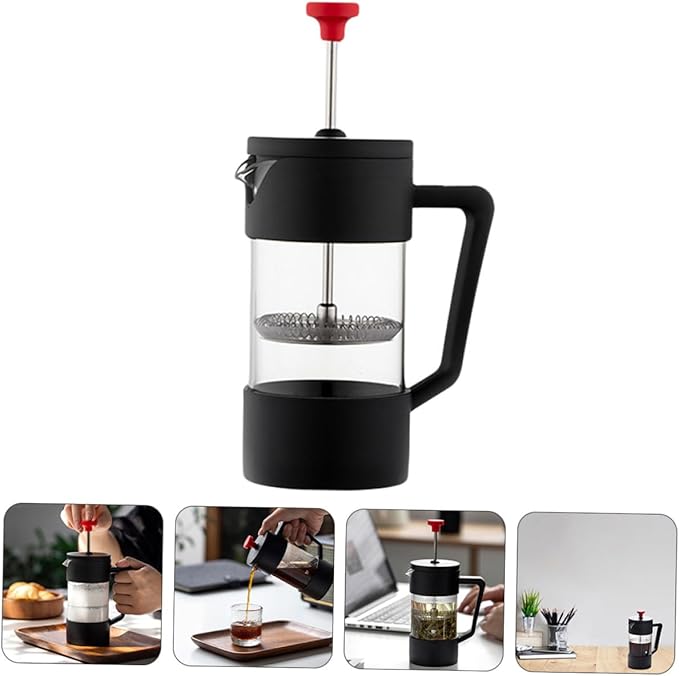 350ml Heat-resistant Coffee Press Stainless Steel Filter Manual Coffee Maker for Home and Travel Brewing