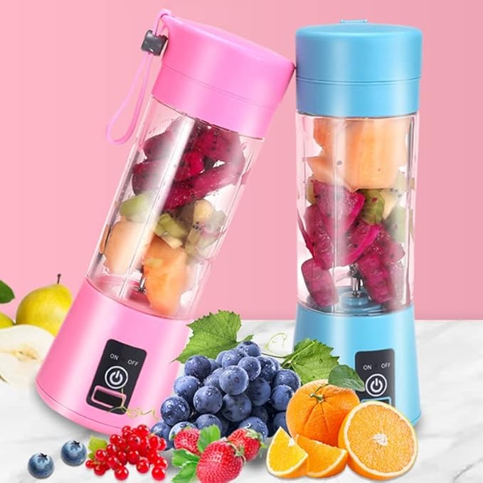 Portable Electric Juicer Fruit Milkshake Mixer Juicer Cup Rechargeable USB Multifunction Automatic Small Electric Juicer/415 (Color : Purple) (Green)