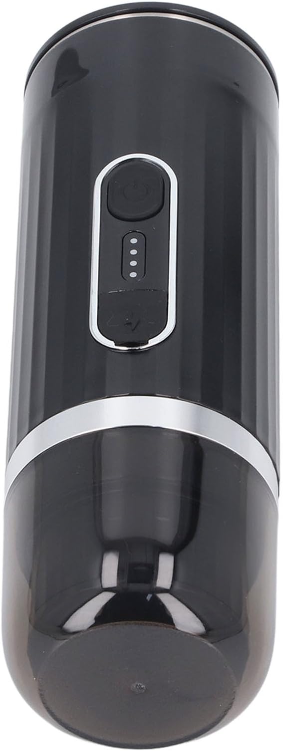 Brrnoo Portable Coffee Maker Machine Portable Maker with Capsule Chamber Base and Spoon Cordless Self Heating Coffee Travel for Camping Office Home