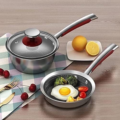 Kitchen Cooking Sets Kitchen Pan Set Breakfast Pots for Kitchen Frying Pan Stainless Steel Cooking Pots Nonstick Cookware Sets Cookware Sets