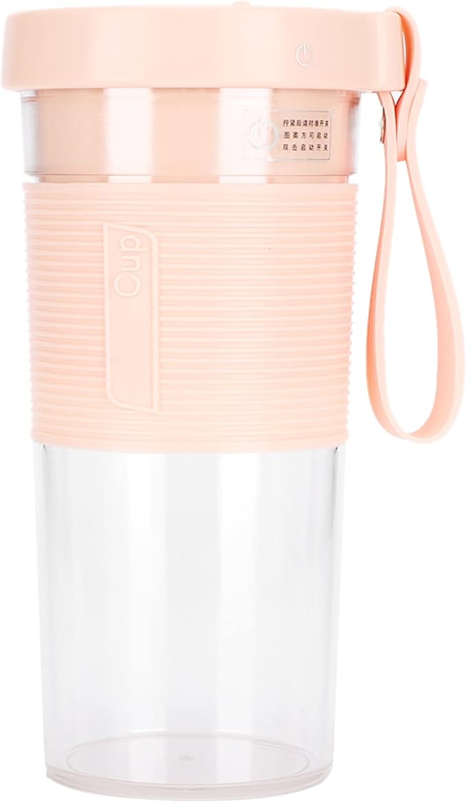 Portable Electric Juicing Cup Rechargeable Juicer with Three Leaf Stainless Steel Blades 2000mAh USB Rechargeable Battery 320ml Food Grade TRITAN Cup for Travel Home Office Use (320ml)