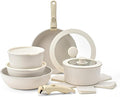 cookware set 15PCS/Set Granite Pots And Pans Set Non Stick Cookware With Removable Handle Induction RV Kitchen With With Glass Lid