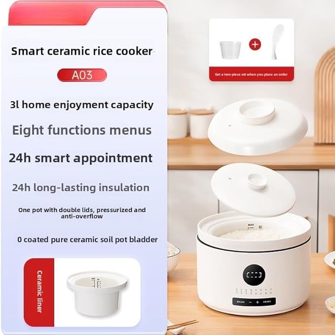 Intelligent Small Ceramic Liner Rice Cooker