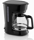12-Cup Coffee Maker with Easy On/Off Switch Easy Pour Non-Drip Carafe with Removable Filter BasketKeep Hot PlateClear Water Level Window Coffee Machine Black (Black)