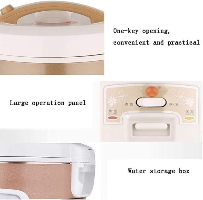 Rice Cooker Household Non-Stick Rice Cooker Warm Function One-Key Cooking for 1-7 People (4L) ()