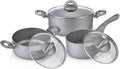 Solid 6 Piece Pan Gray Set Nonstick Nonstick Aluminum Ceramic Cookware Set Kitchen ToolsA-See Description