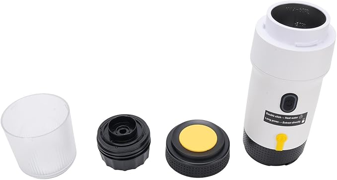 AUNMAS Portable Machine Mini Electric Travel Capsule Coffee Maker for Outdoor RV Hiking Office Camping (White)