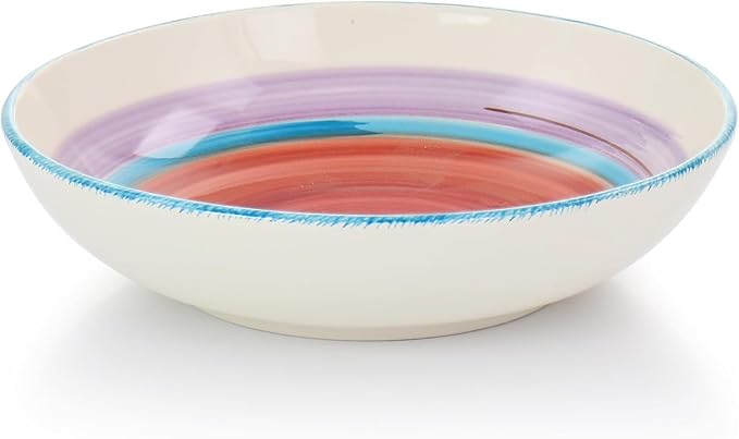 12 Piece Red Durastone Dinnerware Set – Vibrant Swirl Pattern Round Plates and Bowls Dishwasher Safe Stoneware Tableware for Everyday Meals and Entertaining
