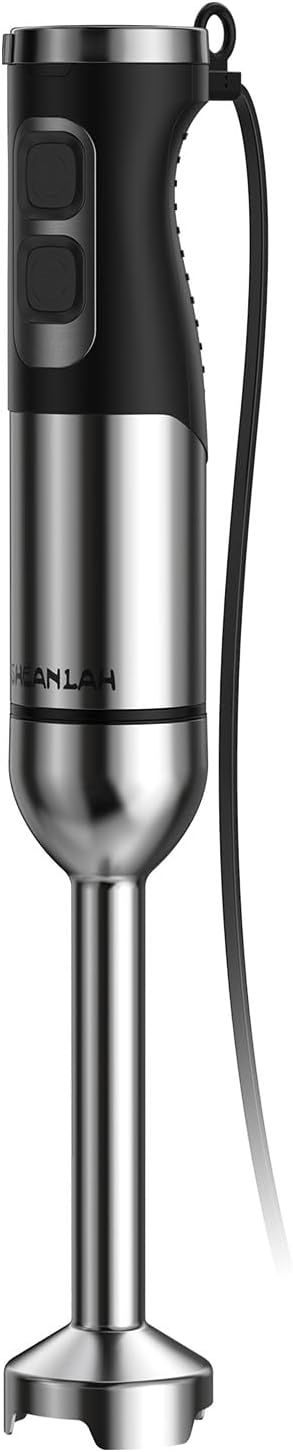1000W Powerful Immersion Blender Handheld 2025 New Update Hand Blender with 25-Speed and Heavy-Duty Copper Motor (Silver)