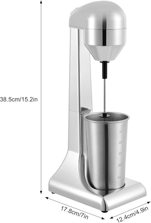 100W Milk Shaker Machine 110V/60 Hz Electric Milkshake Blender Maker Household Commercial Drink Mixer with 500 Ml Stainless Steel Cup Mixed Drink Maker Machine 23000r/Min Speed