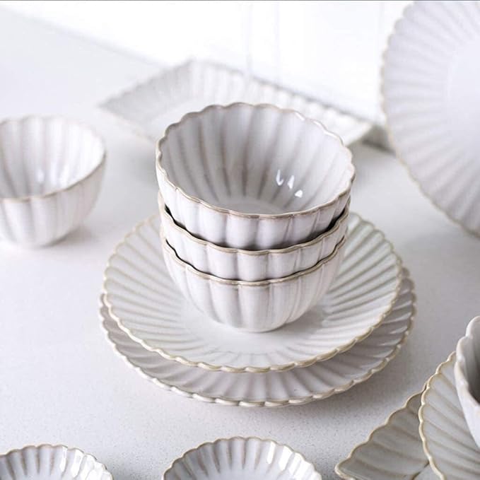 Dinnerware Set Luxury Family Dinner Service Set Ceramics Dinner Set Kitchen and Dining Service Fine Porcelain Kitchen Dinnerware Set Dishwasher Safe Gift14 Piece Set