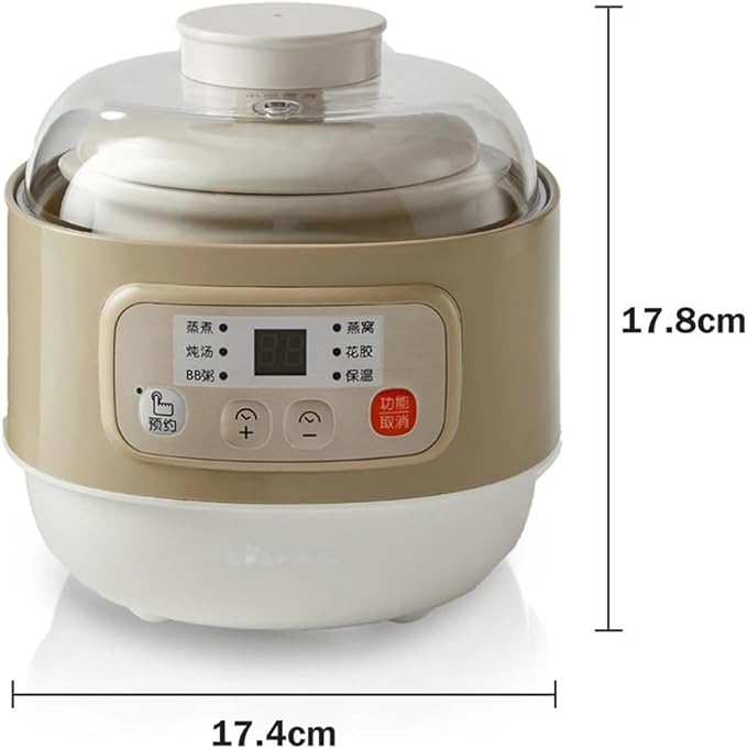 GRFIT Electric Stew Cup Ceramic Slow Cooker Soup Casserole Porridge Pot Electric Rice Cooker jinyi2016SHOP-1998