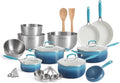 Woman 25 Piece Ceramic Nonstick Aluminum Easy Clean Cookware Set