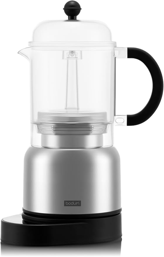 Bodum 17oz Chambord Electric Espresso Coffee Maker Plastic Carafe w/Wi-Fi Control &amp Programmable Timer Polished Stainless Steel