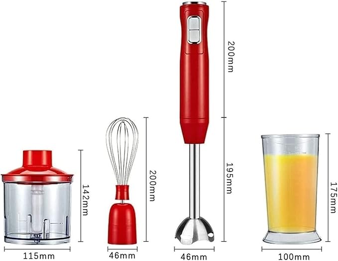 TOEWOE Hand Blender Immersion Blender 9-Speed Immersion Multi-Purpose Hand Blender 304 Stainless Steel Stick Blender BPA-Free Kitchen Tool