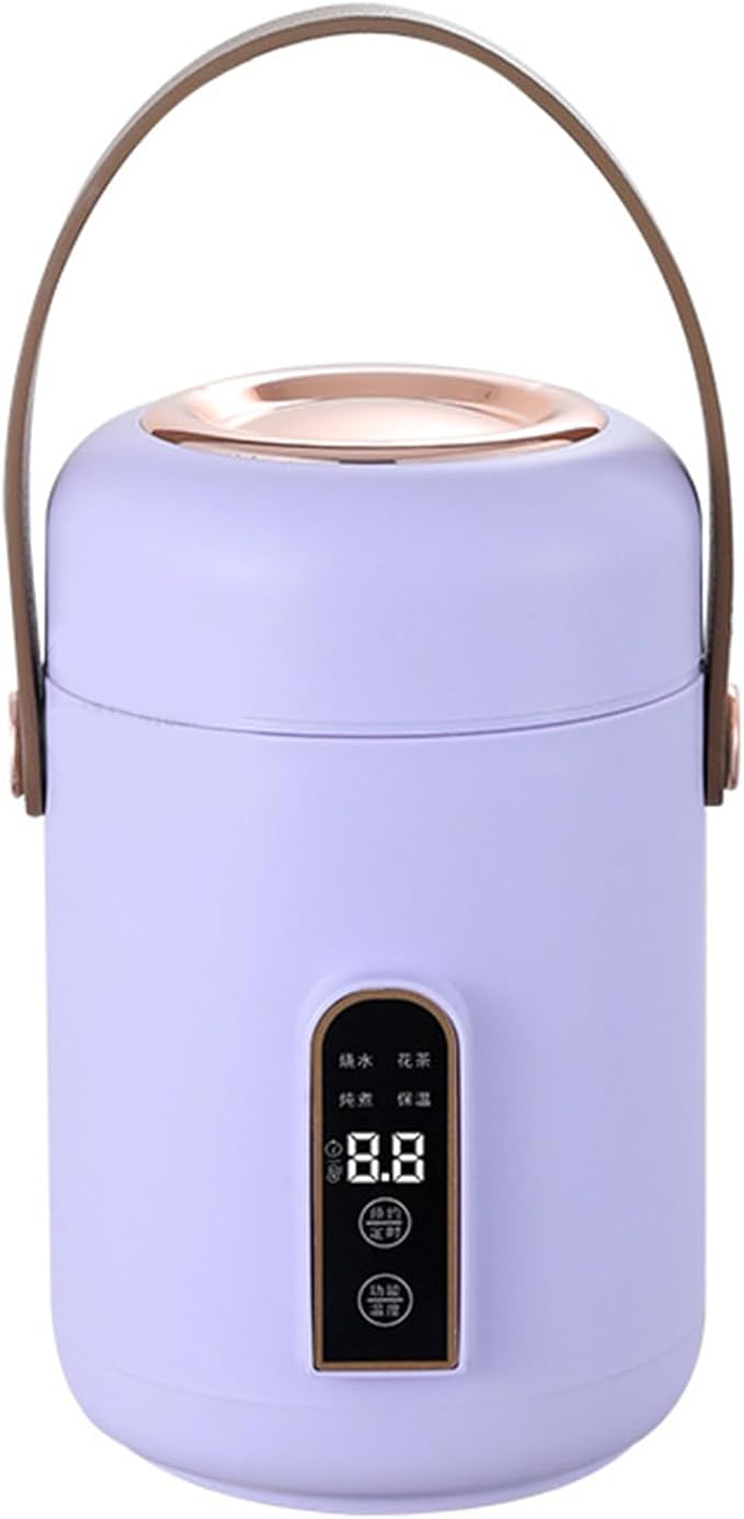 Portable Electric StewpotMultifunction Efficient Heating Mini Rice Cooker for Soup Porridge for Home Kitchen Office ()