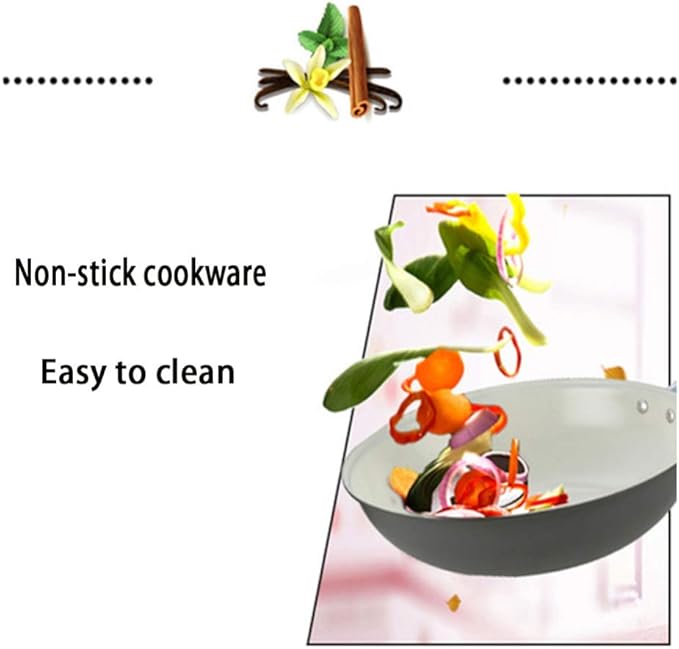 3-Piece Cookware SetGourmet Making Pan Setswith Sturdy Handle Fine Iron Ceramic Non-Stick PanSuitable for Gas Induction CookerEasy to Clean Pot Set